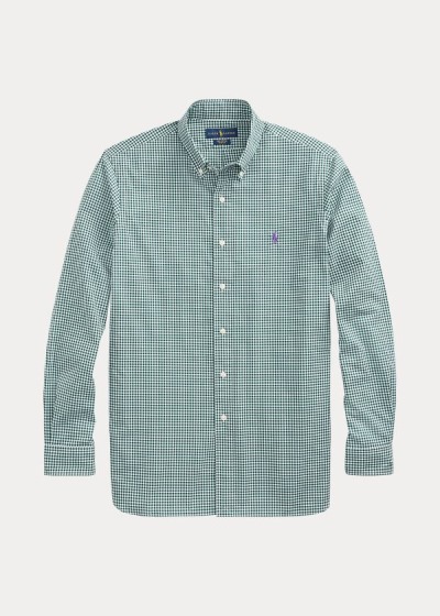 Men's Polo Ralph Lauren Custom Fit Gingham Shirts | 213957WGE